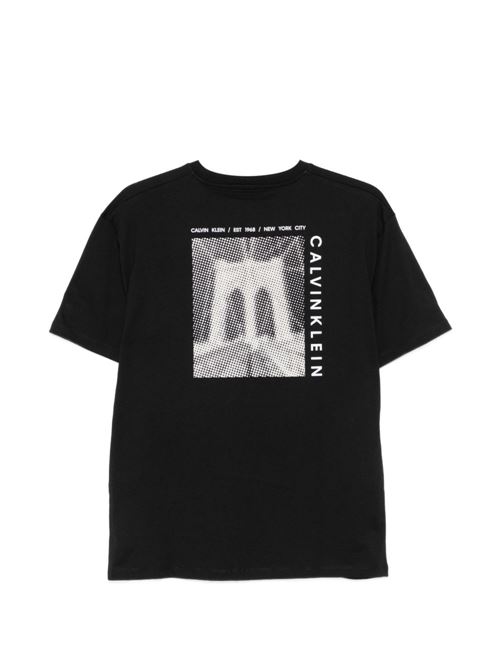 T-shirt bambino Calvin Klein nera Calvin Klein Kids | LVCKSJA05BBEH